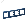 ATLASDESIGN рамка четырехехпостовая, универсальная, АКВАМАРИН Systeme Electric ATN001104
