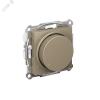 ATLASDESIGN СВЕТОРЕГУЛЯТОР (диммер) повор-нажим, LED, RC, 400Вт, мех., ШАМПАНЬ Systeme Electric ATN000523