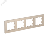 ATLASDESIGN рамка четырехехпостовая, универсальная, ПЕСОЧНЫЙ Systeme Electric ATN001204