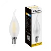 Лампа светодиодная LED 11вт Е14 теплый матовая свеча на ветру FILAMENT FERON LB-714 38009