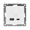 Розетка USB Афина A+С 2.4/4А механизм  с/у, белая (еврослот) UNIVersal А0059
