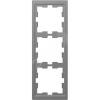 Рамка трехпостовая D-Life сталь нержавеющая SD Schneider Electric MTN4030-6536