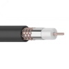 Кабель коаксиальный RG-6U+Cu, 75 Ом, Cu/Al/Cu, 64%, бухта 100 м, черный OUTDOOR, REXANT 01-2222