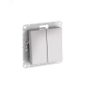 ATLASDESIGN AQUA 2-клавишный ВЫКЛЮЧАТЕЛЬ IP44, с  х.5, 10АХ, быстрозажимные клеммы, АЛЮМИНИЙ Systeme Electric ATN440351S