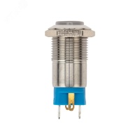 Кнопка антивандальная 12 12В Б/Фикс (4с) OFF-(ON) синяя REXANT 36-3211
