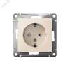 ATN000245 Розетка ATLASDESIGN с заземлением со шторками 16А механизм бежевый Systeme Electric 