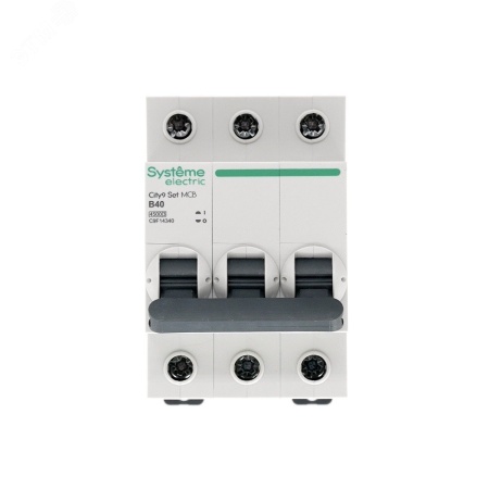 Выключатель автоматический трехполюсный 40А B 4.5kA 400В City9 Set Systeme Electric C9F14340
