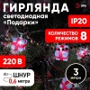 Б0041895 ENIN-3P Гирлянда LED Нить Подарки 3 м холодный свет, 220V, IP20 (24/192) ЭРА 
