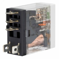 Реле миниатюрное промышленное, 1CO, ком. ток 12А, AgSnO2, напряжение 24V DC, опция: тест-кнопка+светодиод+защитный диод DKC IR-24DC-1CO-D