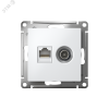 ATN000189 Розетка ATLASDESIGN двойная ТВ + компьютерная RJ45 категория  5Е белый Systeme Electric 