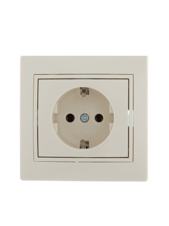 701-0303-122 MIRA Розетка с заземлением бежевая Lezard 