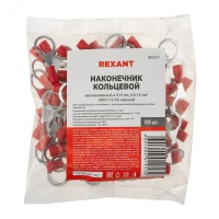Наконечник кольцевой НКИ 1.5-10 красный, REXANT 08-0017