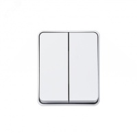 AtlasDesign Profi54 выключатель двухклавишный IP54 10 АХ, БЕЛЫЙ, Россия Systeme Electric ATN540151