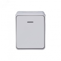 AtlasDesign Profi54 выключатель одноклавишный с подсветкой IP54 10 АХ, БЕЛЫЙ, Россия Systeme Electric ATN540113
