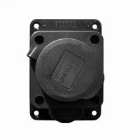 Розетка настенная с заглушкой c заземлением каучук 16А 250В IP44(еврослот) UNIVersal 602229