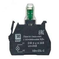 Лампа сменная c основанием XB4 зеленая 24В PROxima EKF XB4-ESL-G