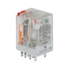 IR-230AC-4CO-D Реле миниатюрное промышленное общего назначения, 4CO, ком. ток 6А, AgSnO2, напряжение 230V AC, опция: тест-кнопка+светодиод DKC 