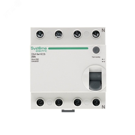 C9R36425 Выключатель дифференциального тока (ВДТ) 25А 4P 30мА Тип-AC 400В City9 Set Systeme Electric 