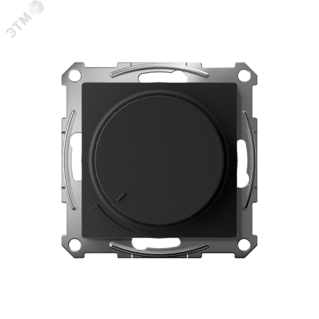 ATN001023 ATLASDESIGN СВЕТОРЕГУЛЯТОР (диммер) повор-нажим, LED, RC, 400Вт, мех., КАРБОН Systeme Electric 