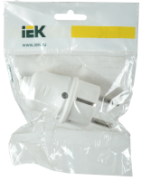 Евровилка прямая белая 16А IEK EVP10-16-01-K01