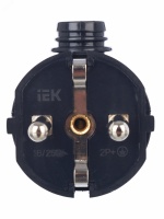 Евровилка угловая черная 16А IEK EVP11-16-01-K02