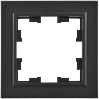 BRITE Рамка 1 пост РУ-1-БрЧ черный IEK BR-M12-K02
