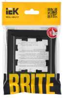 BRITE Рамка 1 пост РУ-1-БрЧ черный IEK BR-M12-K02