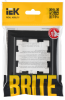 BR-M12-K02 BRITE Рамка 1 пост РУ-1-БрЧ черный IEK 