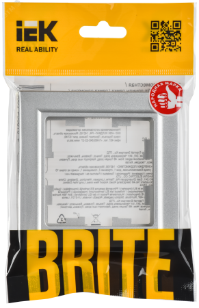 BR-M12-K47 BRITE Рамка 1 пост РУ-1-БрА алюминий IEK 