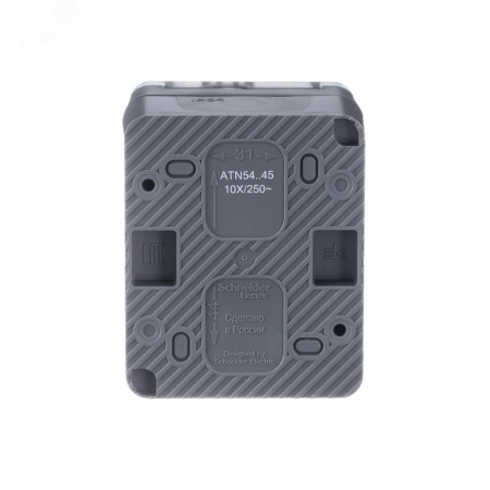 ATN544045 AtlasDesign Profi54 розетка с заземлением со шторками IP54 16А 250B, АНТРАЦИТ, Россия Systeme Electric 
