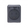 ATN544045 AtlasDesign Profi54 розетка с заземлением со шторками IP54 16А 250B, АНТРАЦИТ, Россия Systeme Electric 