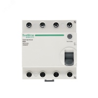 Выключатель дифференциального тока (ВДТ) 63А 4P 300мА Тип-AC 400В City9 Set Systeme Electric C9R66463