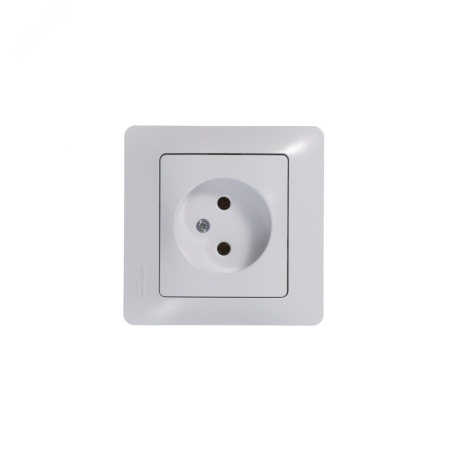 GSL000141 GLOSSA Розетка без заземления в рамку белая Systeme Electric 