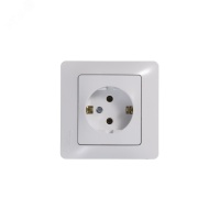 GLOSSA Розетка с заземлением в сборе белая Systeme Electric GSL000142