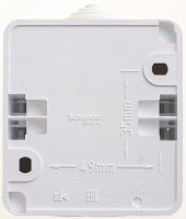 ЭТЮД Выключатель одноклавишный наружный IP44 белый Systeme Electric BA10-041B