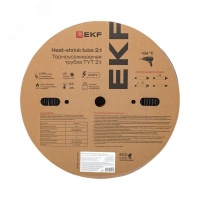 Трубка термоусаживаемая ТУТ нг 6/3 черная рулон PROxima EKF tut-6-b