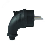 Вилка угловая c/з каучук 16А 250В IP44 (еврослот) UNIVersal 1241