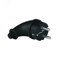 Вилка угловая c/з каучук 16А 250В IP44 (еврослот) UNIVersal 1241