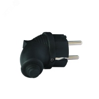 Вилка угловая c/з каучук 16А 250В IP44 (еврослот) UNIVersal 1241