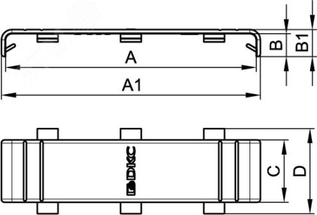 00887 Накладка на стык 100 GAN In-liner DKC 