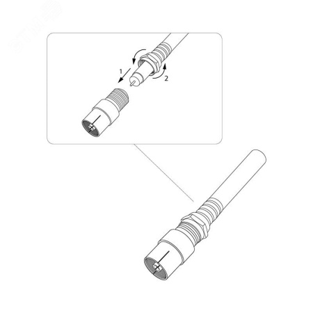 05-4301 Переход гнездо F - гнездо TV, REXANT 