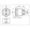 36-3410 Кнопка антивандальная 19 Б/Фикс (2с винт) OFF-(ON)сфера REXANT 