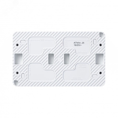 ATN540126 AtlasDesign Profi54  розетка двойная с заземлением со шторками IP54 16А 250B, БЕЛЫЙ, Россия Systeme Electric 