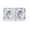 ATN540126 AtlasDesign Profi54  розетка двойная с заземлением со шторками IP54 16А 250B, БЕЛЫЙ, Россия Systeme Electric 