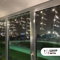 ENIB-01B Гирлянда LED Бахрома 1.8х0.5 м теплый    свет  8 режимов 220V, IP20 (100/800) ЭРА Б0041899