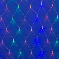 Сетка светодиодная с контроллером 240 светодиодов 2.5х2 м разноцветная IP20 провод прозрачный ULD-N2520-240/DTA MULTI IP20 Uniel 09565