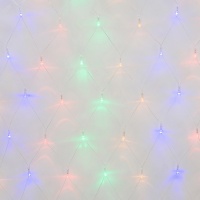 Сетка светодиодная с контроллером 240 светодиодов 2.5х2 м разноцветная IP20 провод прозрачный ULD-N2520-240/DTA MULTI IP20 Uniel 09565