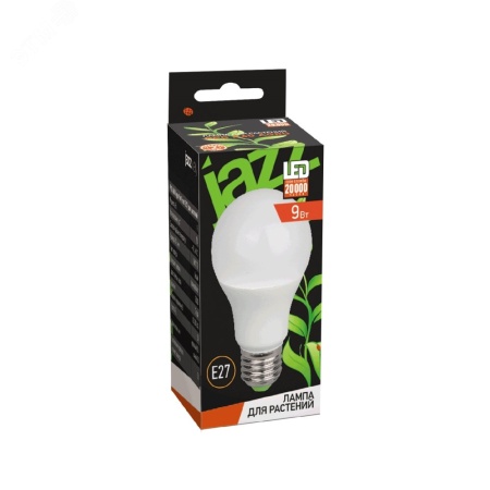 5002395 Лампа светодиодная LED 9Вт A60 Е27 для растений JazzWay 