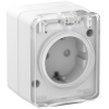 ATN540145 AtlasDesign Profi54 розетка с заземлением со шторками IP54 16А 250B, БЕЛЫЙ, Россия Systeme Electric 