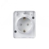 ATN540145 AtlasDesign Profi54 розетка с заземлением со шторками IP54 16А 250B, БЕЛЫЙ, Россия Systeme Electric 